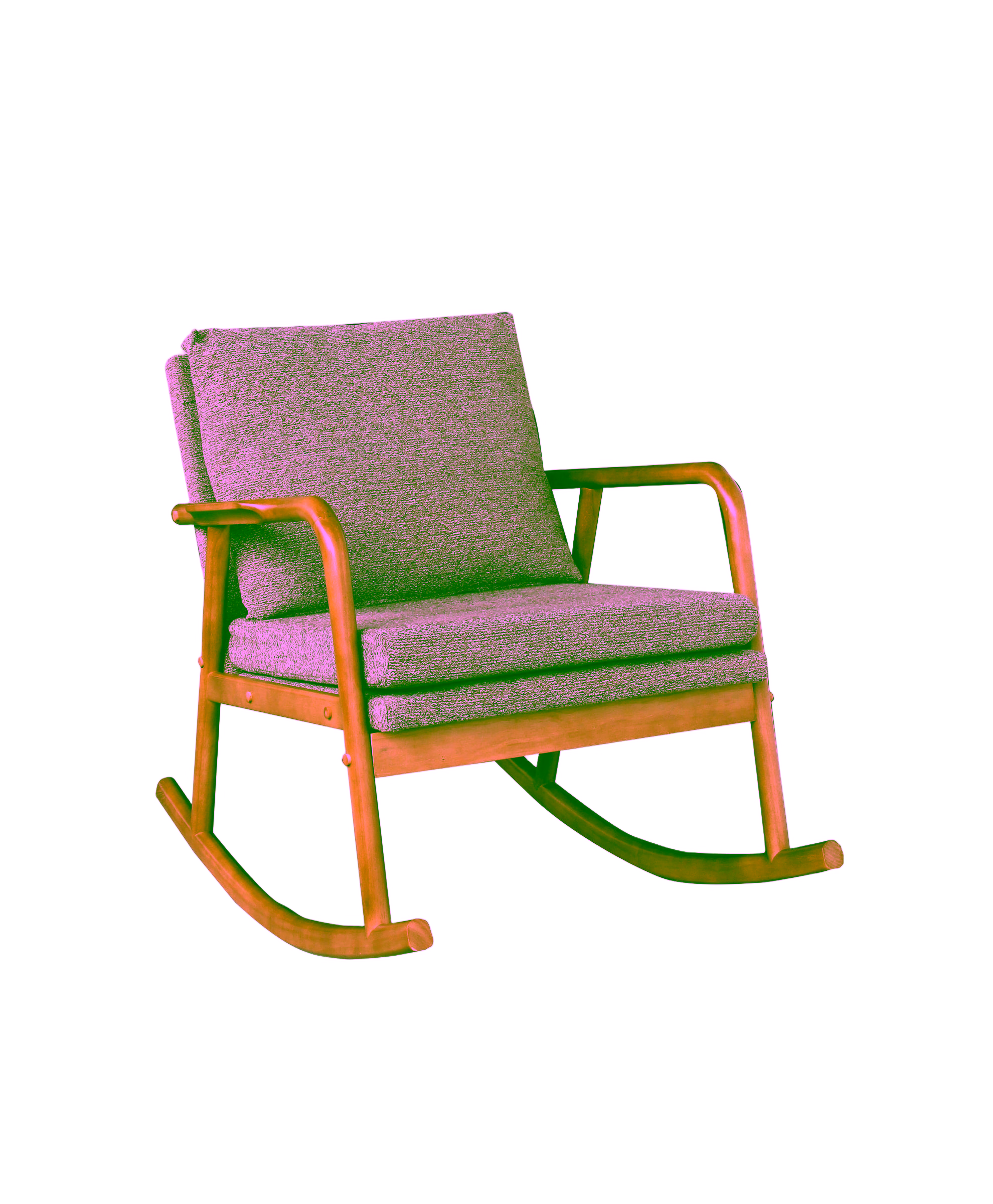 Swan Rocking Chair, Brown image 2