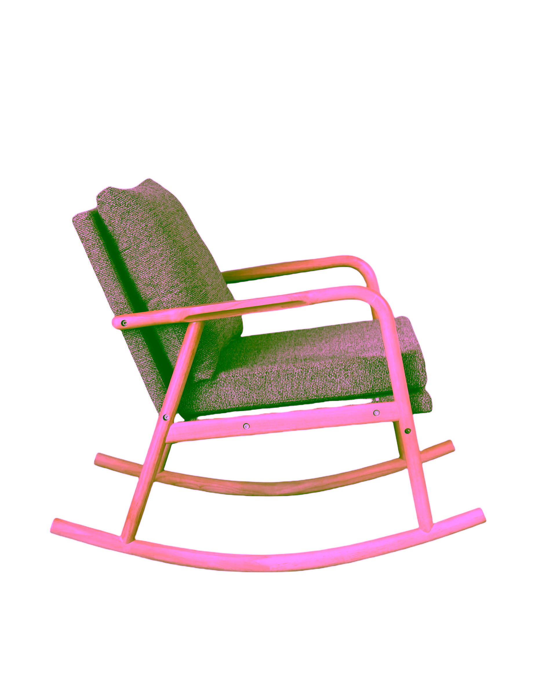 Swan Rocking Chair, Brown image 3