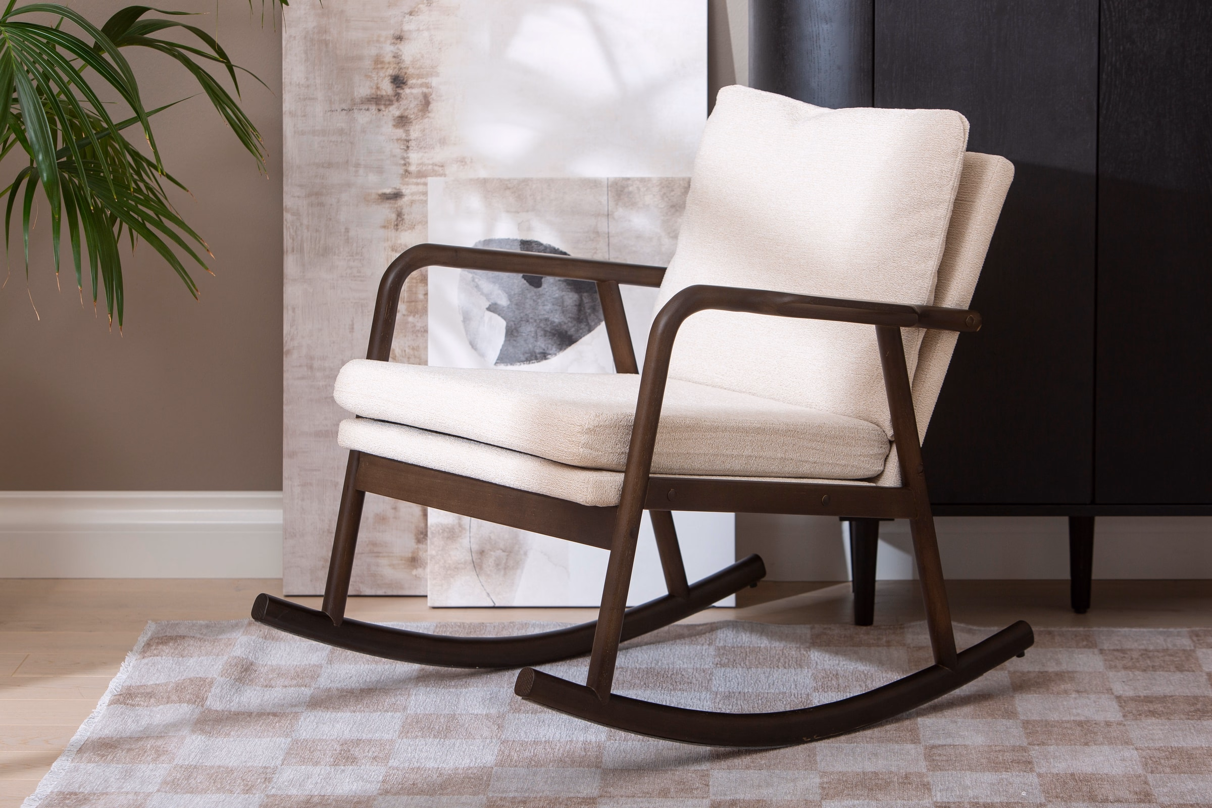 Swan Rocking Chair, Beige image 7