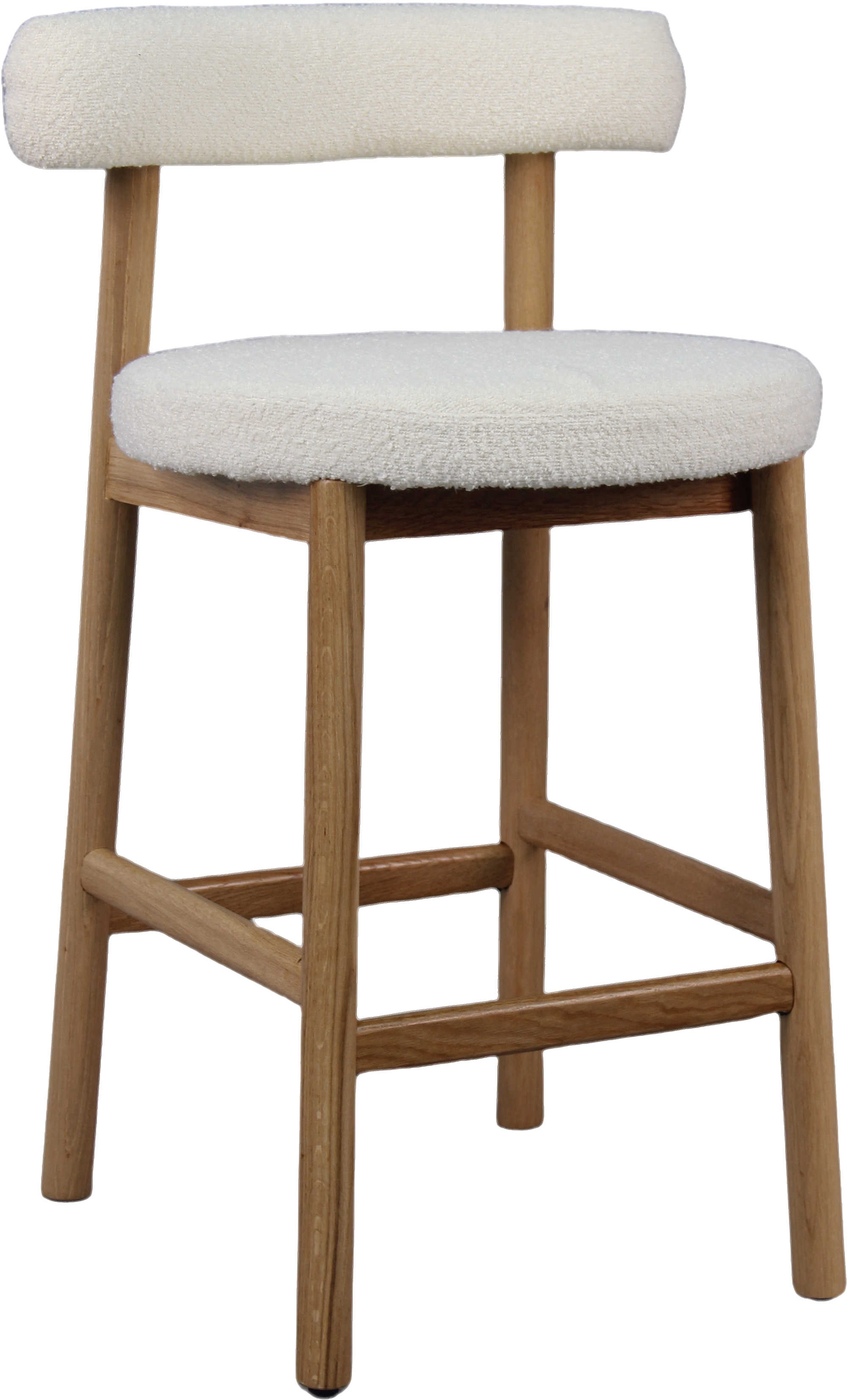 Merida Bar Stool, White, Beige image 4