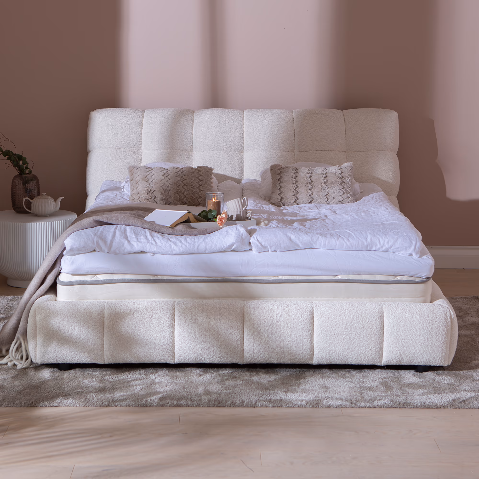 Moonlit Bed Frame, Beige image 3