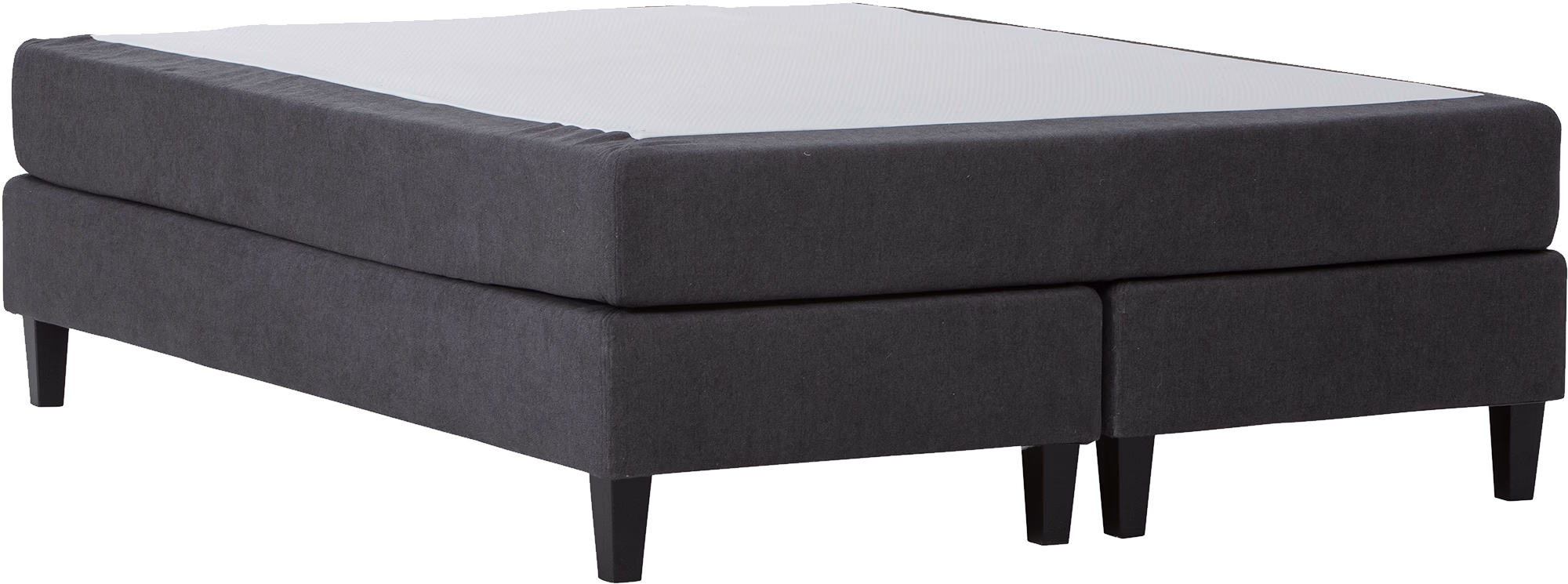 Close-up of the Moon Gold continental bed upholstery texture in dark anthracite Primo 96 fabric