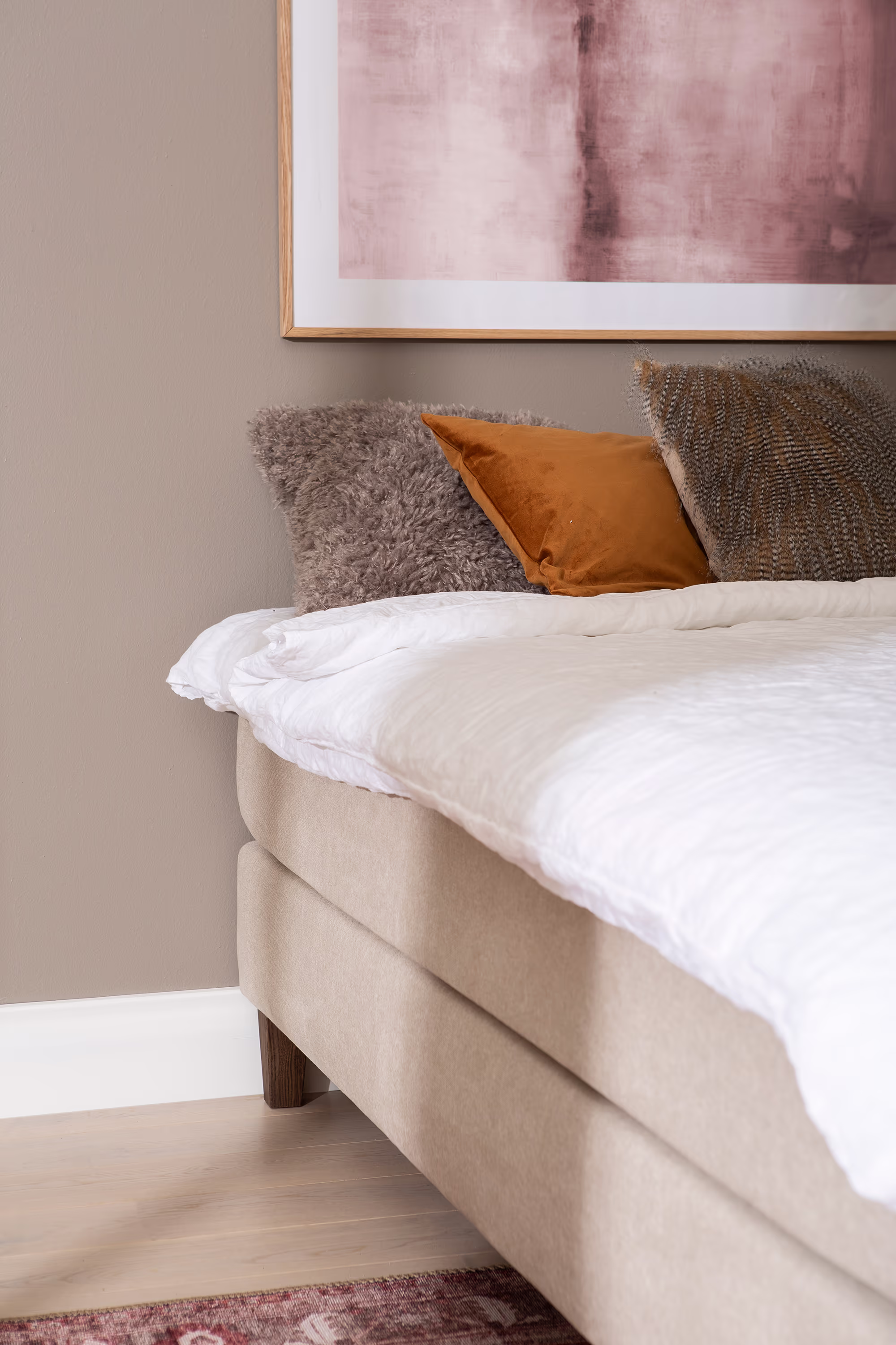 Memory foam mattress topper option available for the Moon Gold continental bed, adapting to body contours for optimal comfort.