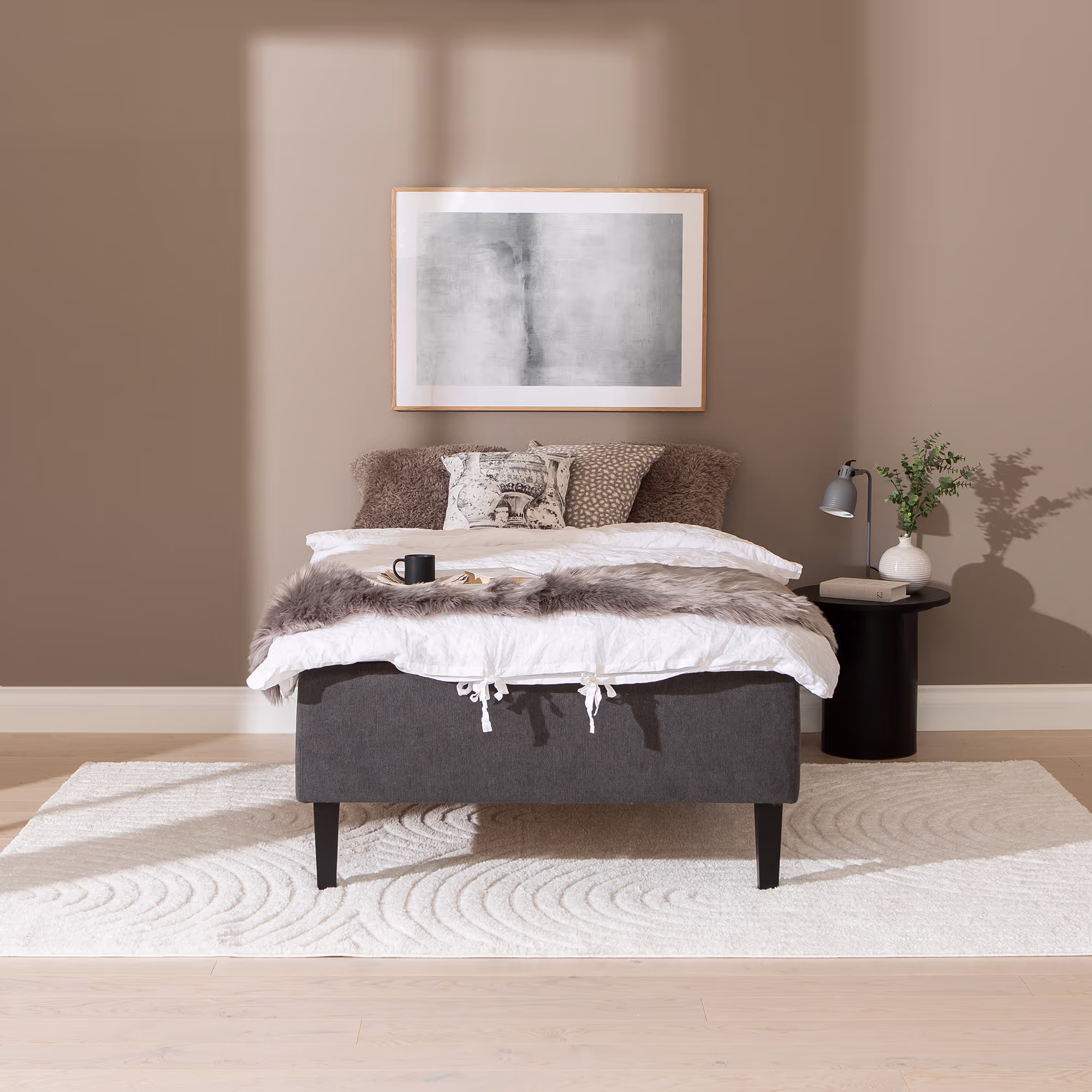 Moon Gold divan bed 140x200, pocket 7-zone. Primo 96 Anthracite thumbnail