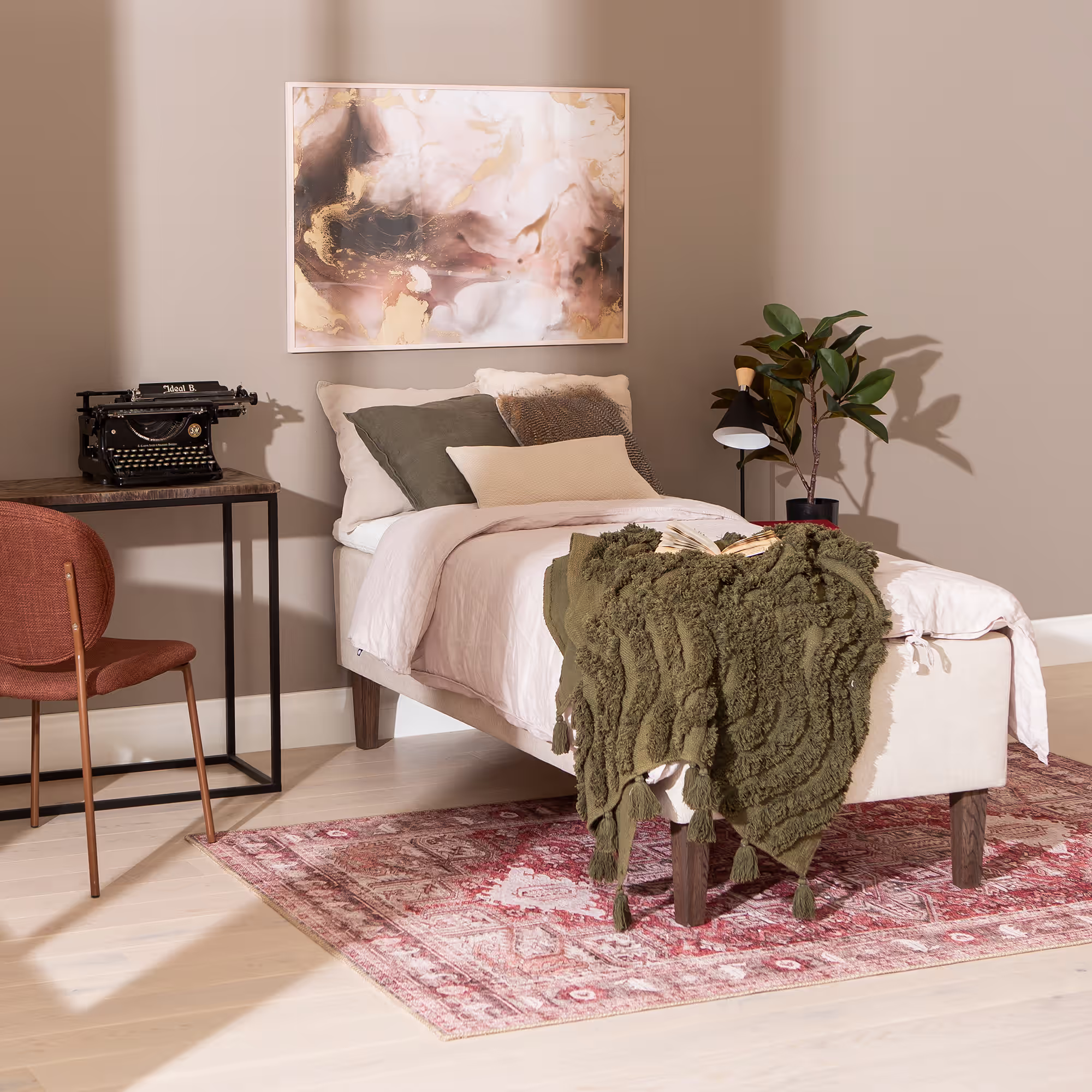 Moon Gold divan bed 80x200, visco, Primo 05 beige thumbnail