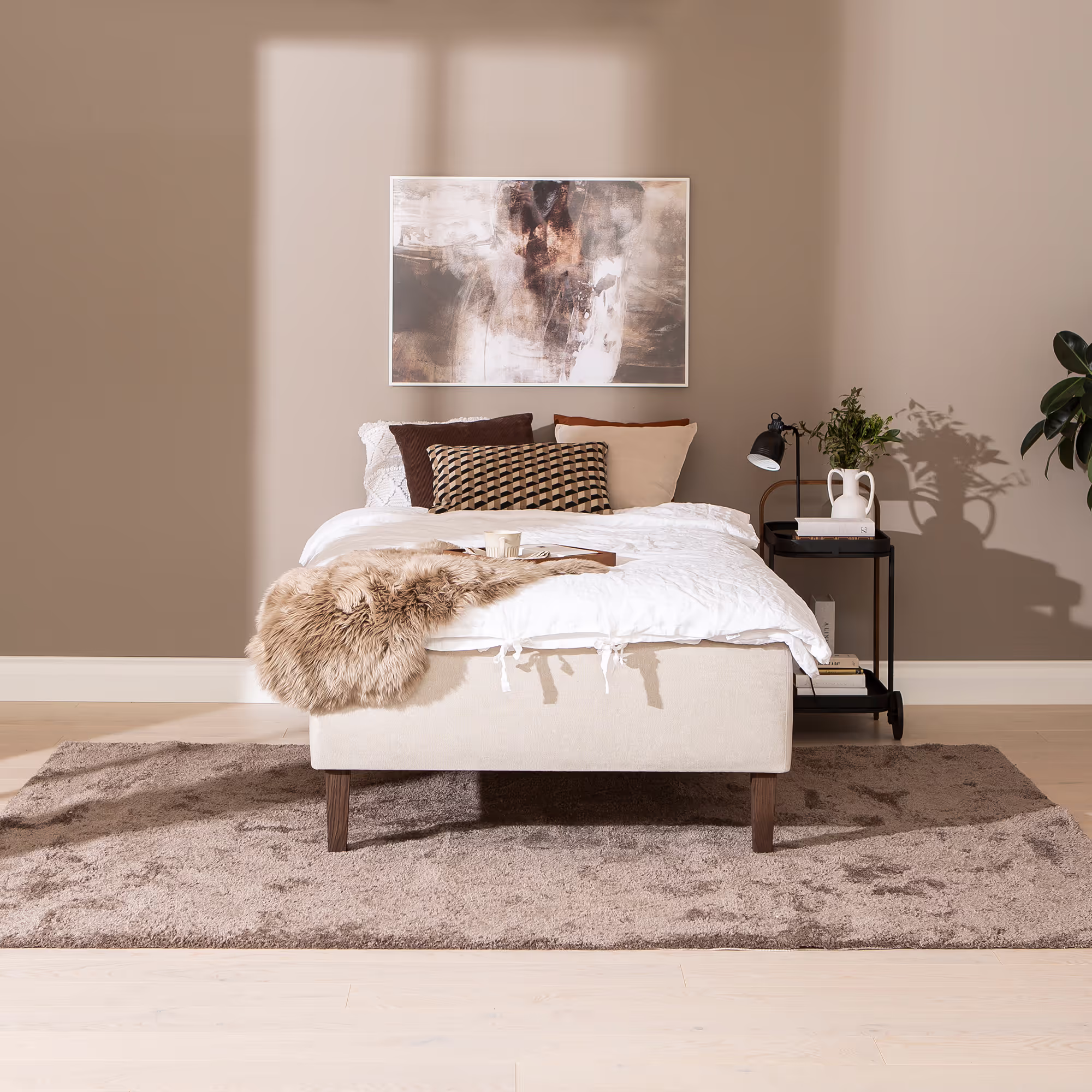 Moon Gold divan bed 120x200, visco, Primo 05 beige thumbnail
