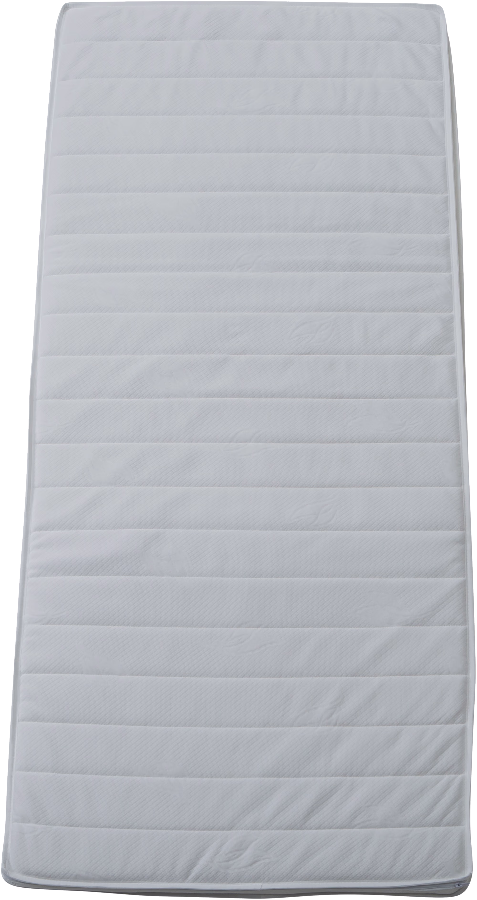 Moon Bronze Basic mattress topper displayed rolled up, demonstrating easy handling and storage.