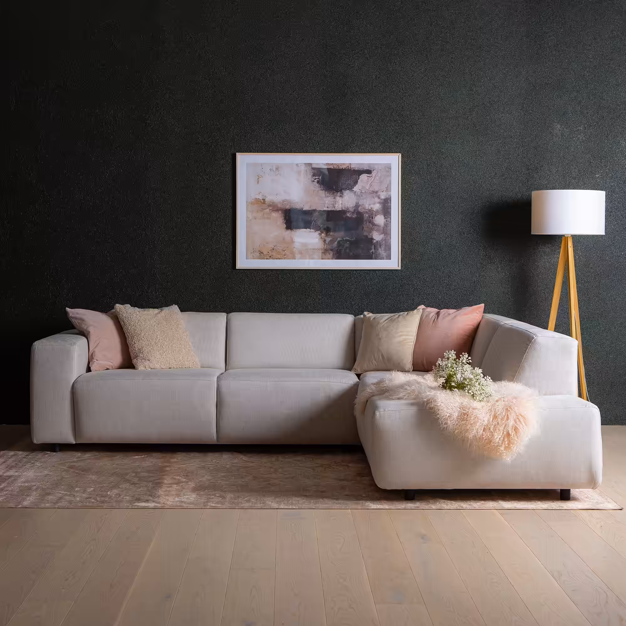 Lugo Corner Sofa, Beige