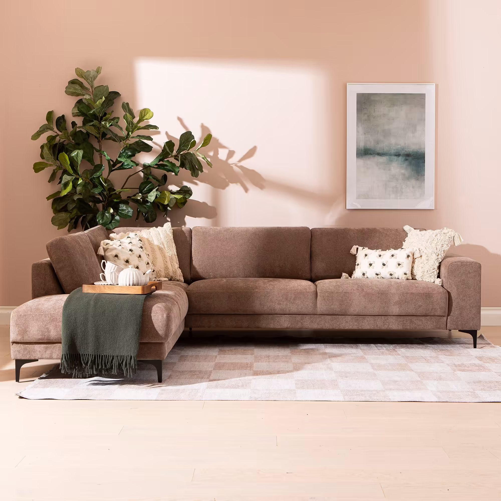 Westcoast Corner Sofa, Brown