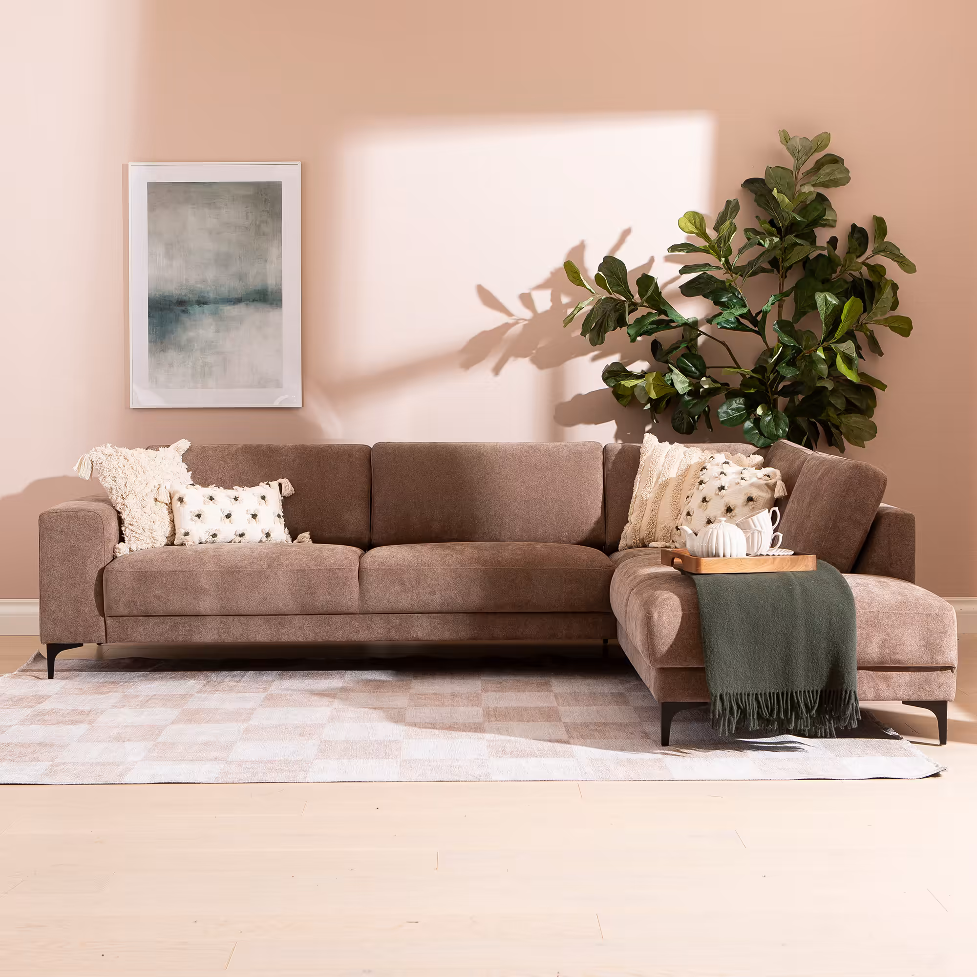 Westcoast Corner Sofa, Brown