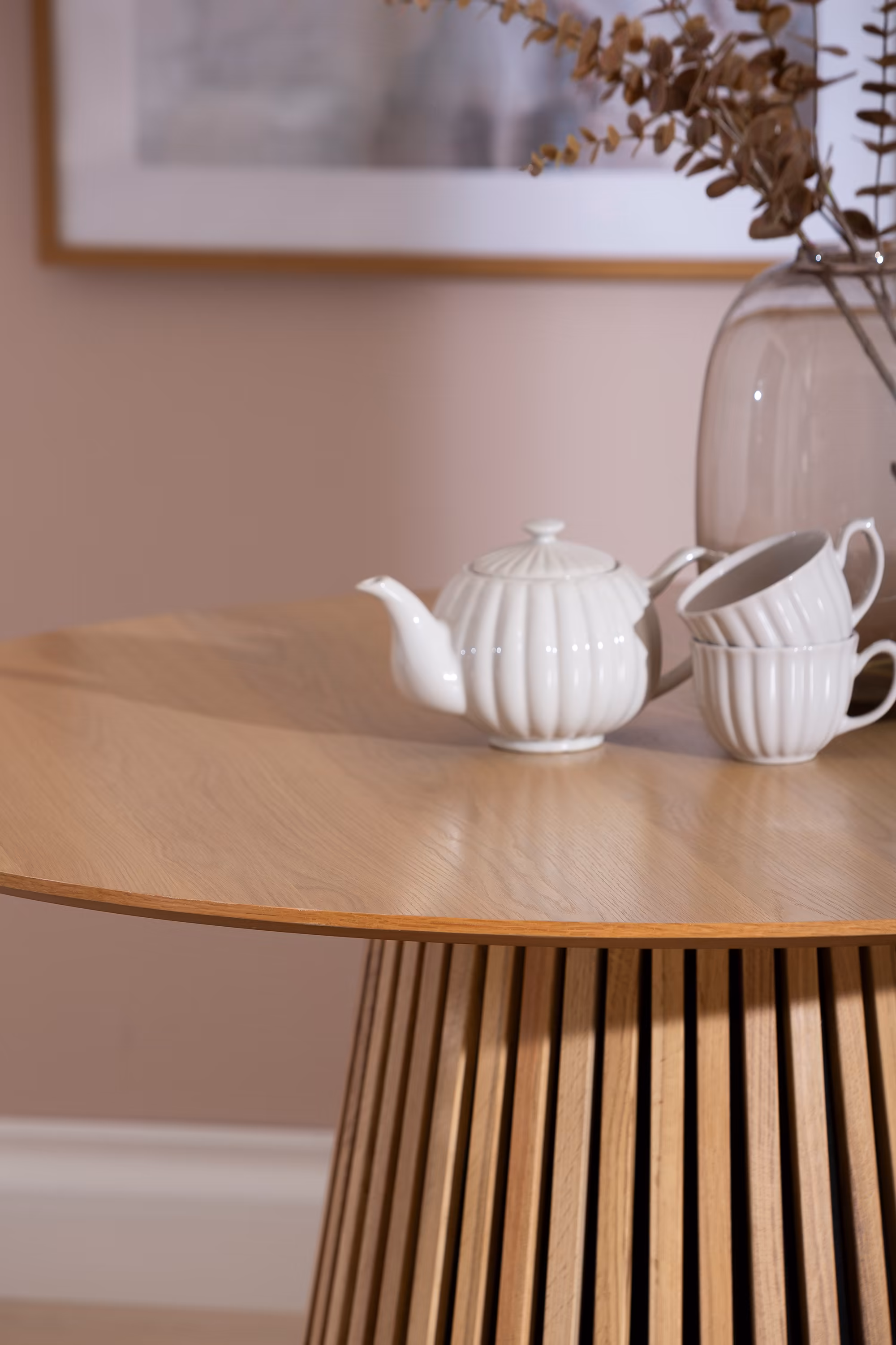 Metz Dining Table, Brown, Beige image 5