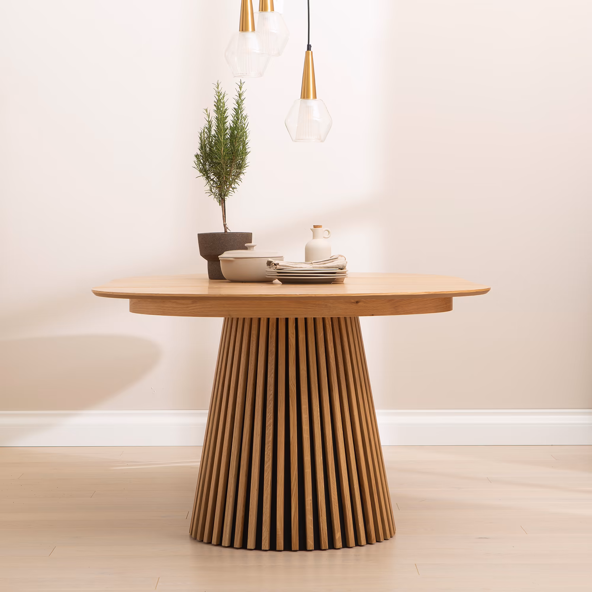 Metz Dining Table, Beige image 3