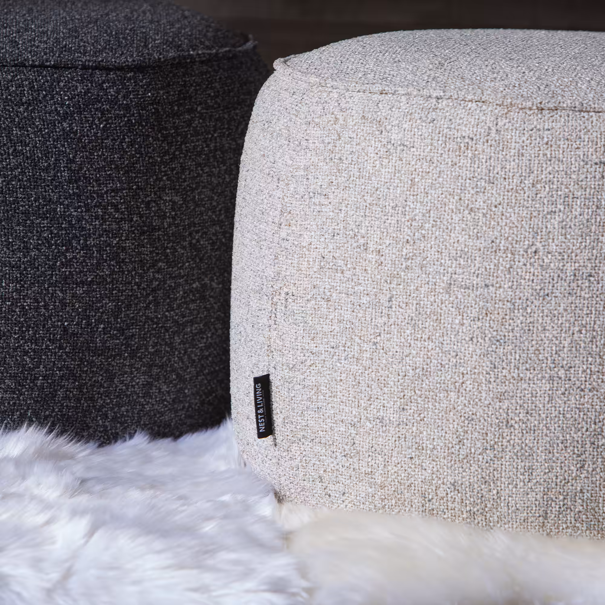 Haley Footstool, Beige image 2