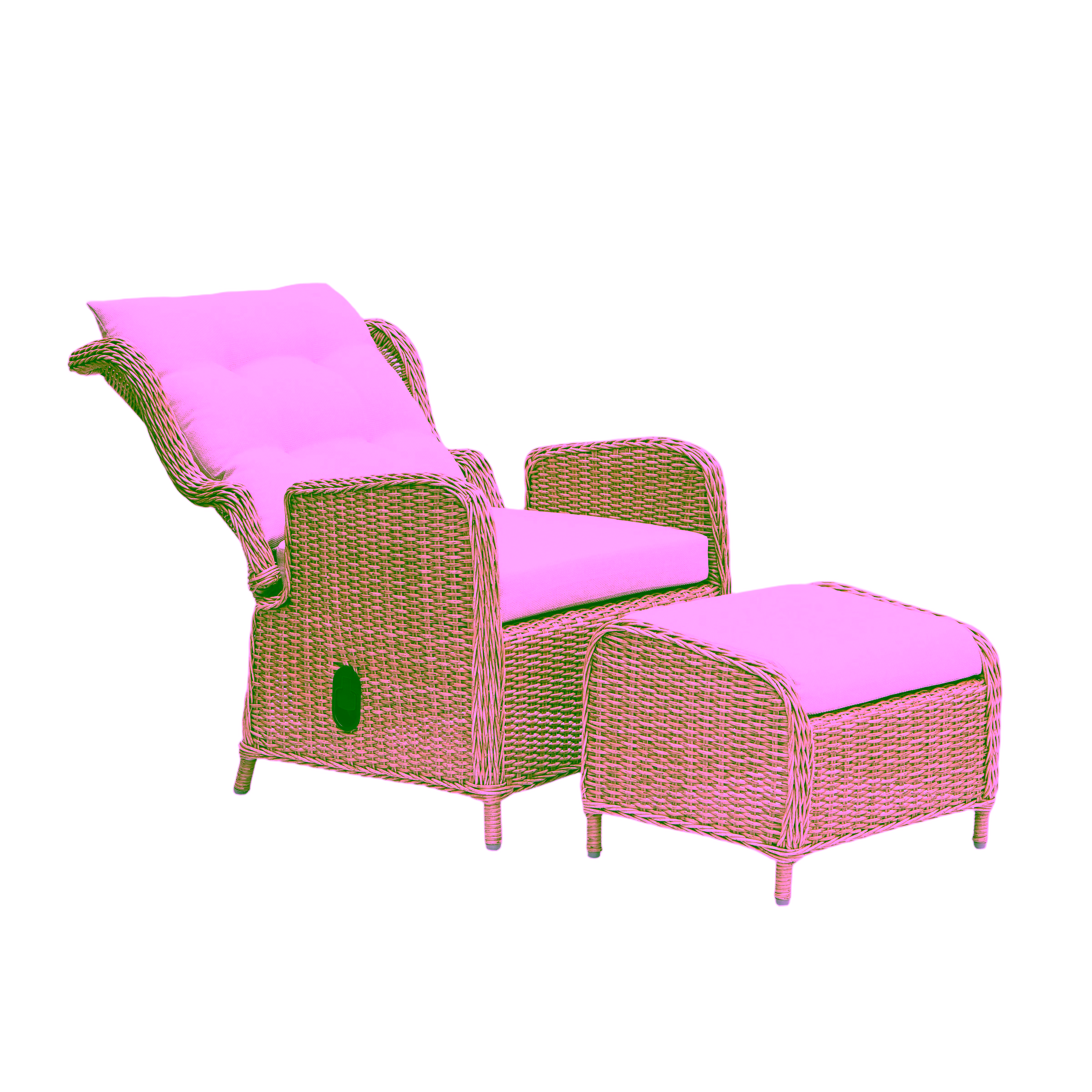 Haven Recliner with Footstool, Beige