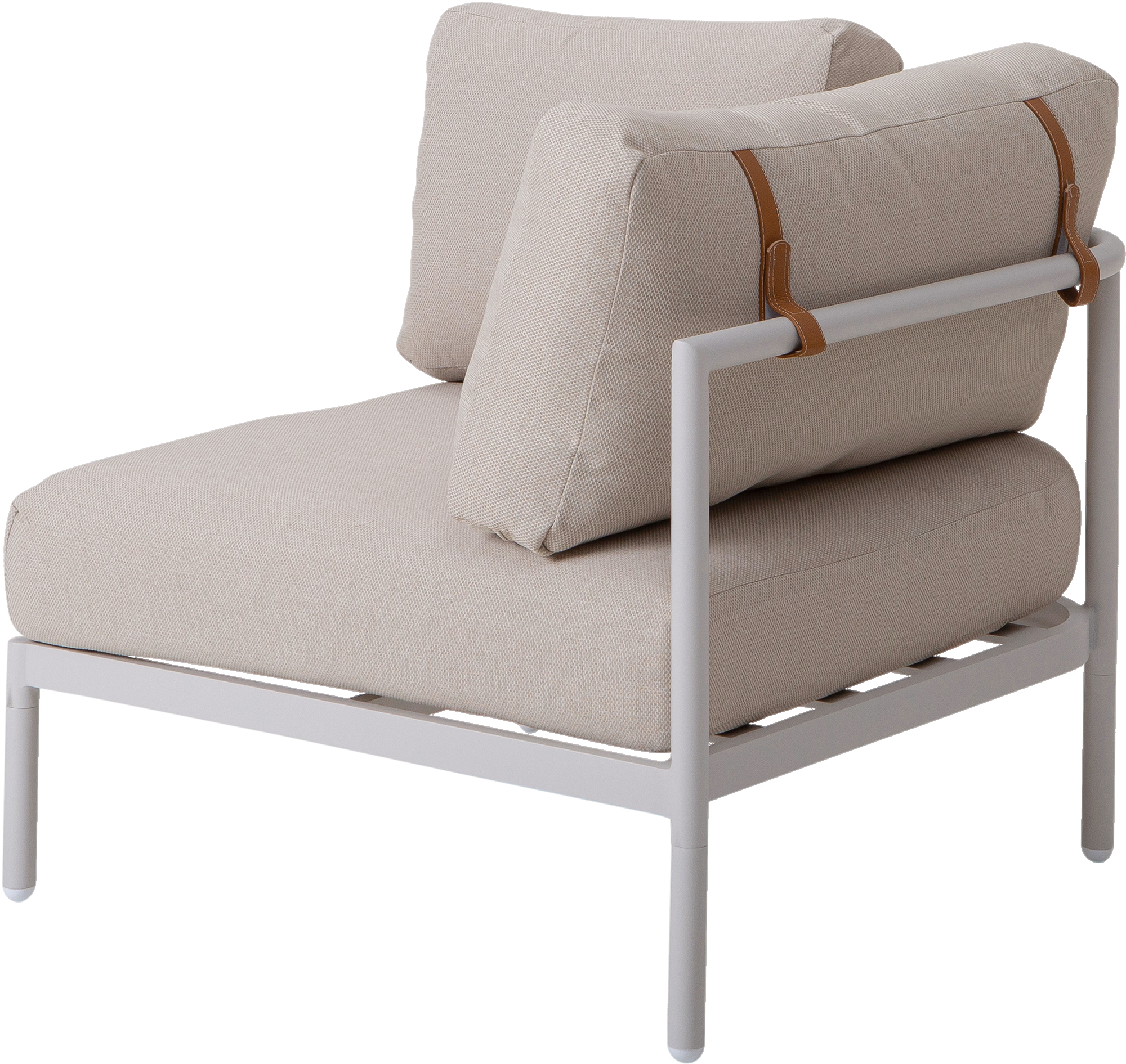 Nordic Outdoor Lounge Seating, White, Beige image 3