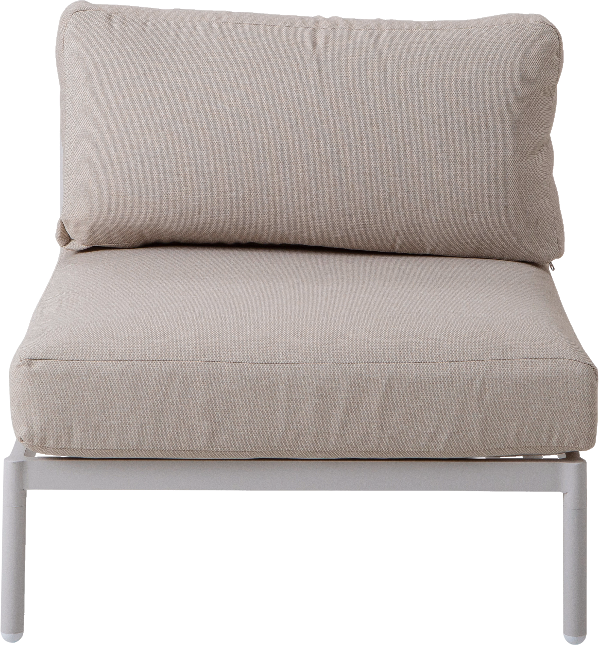 Nordic Outdoor Lounge Seating, White, Beige image 2