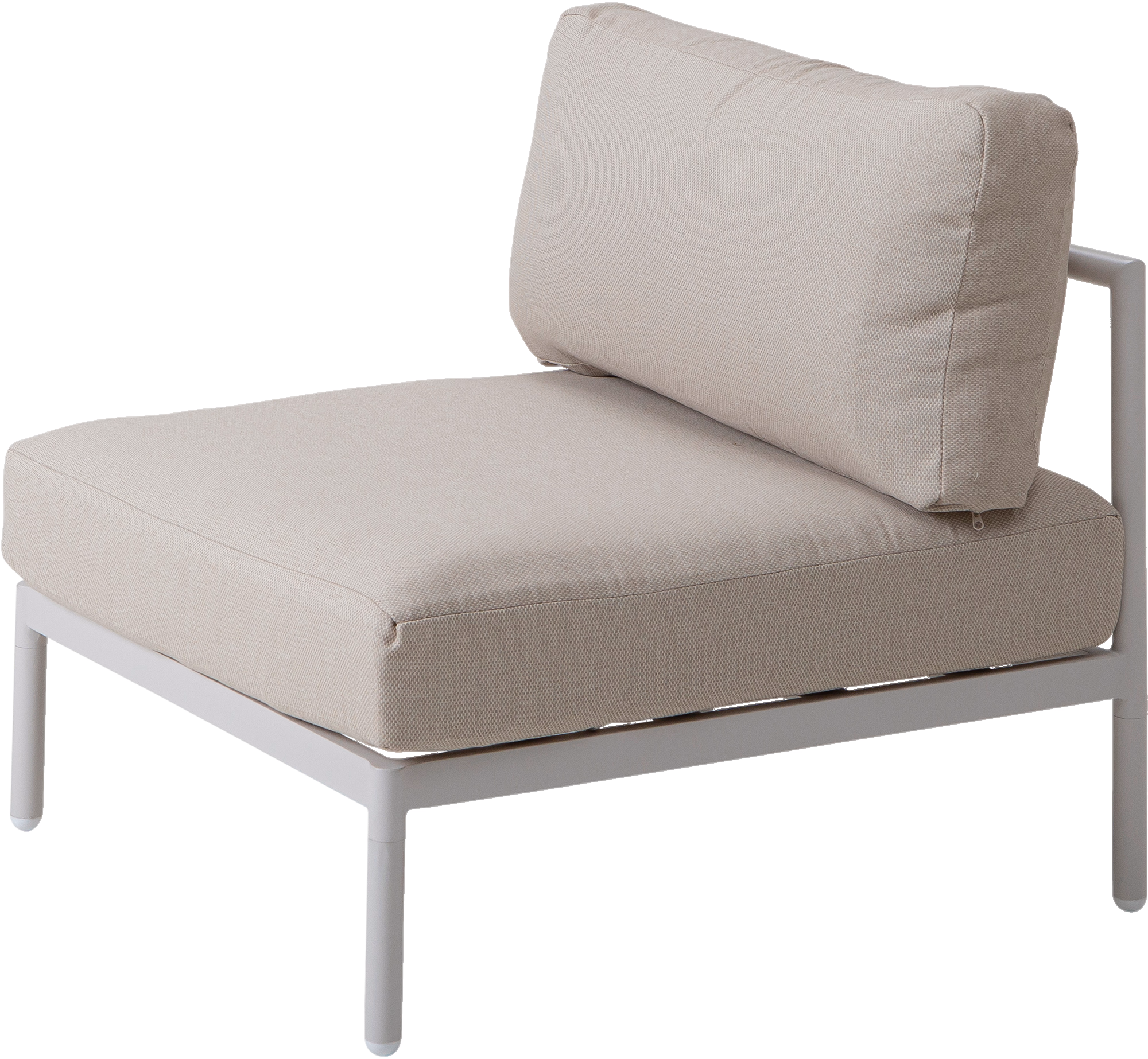 Nordic Outdoor Lounge Seating, White, Beige image 3