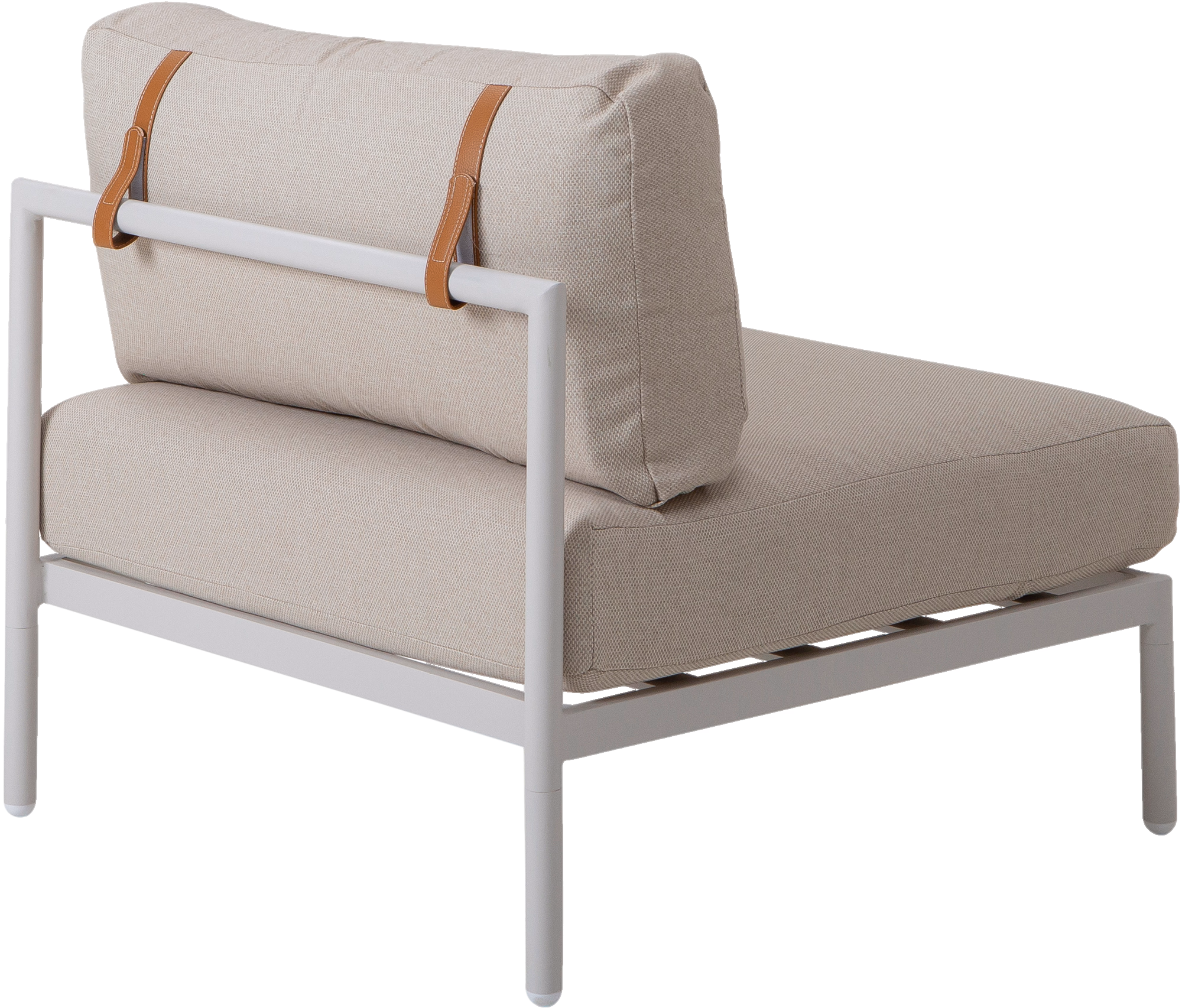 Nordic Outdoor Lounge Seating, White, Beige image 4