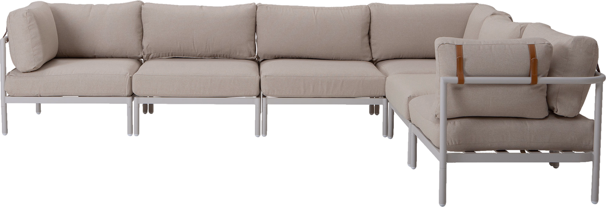 Nordic Outdoor Lounge Set, White, Beige image 2