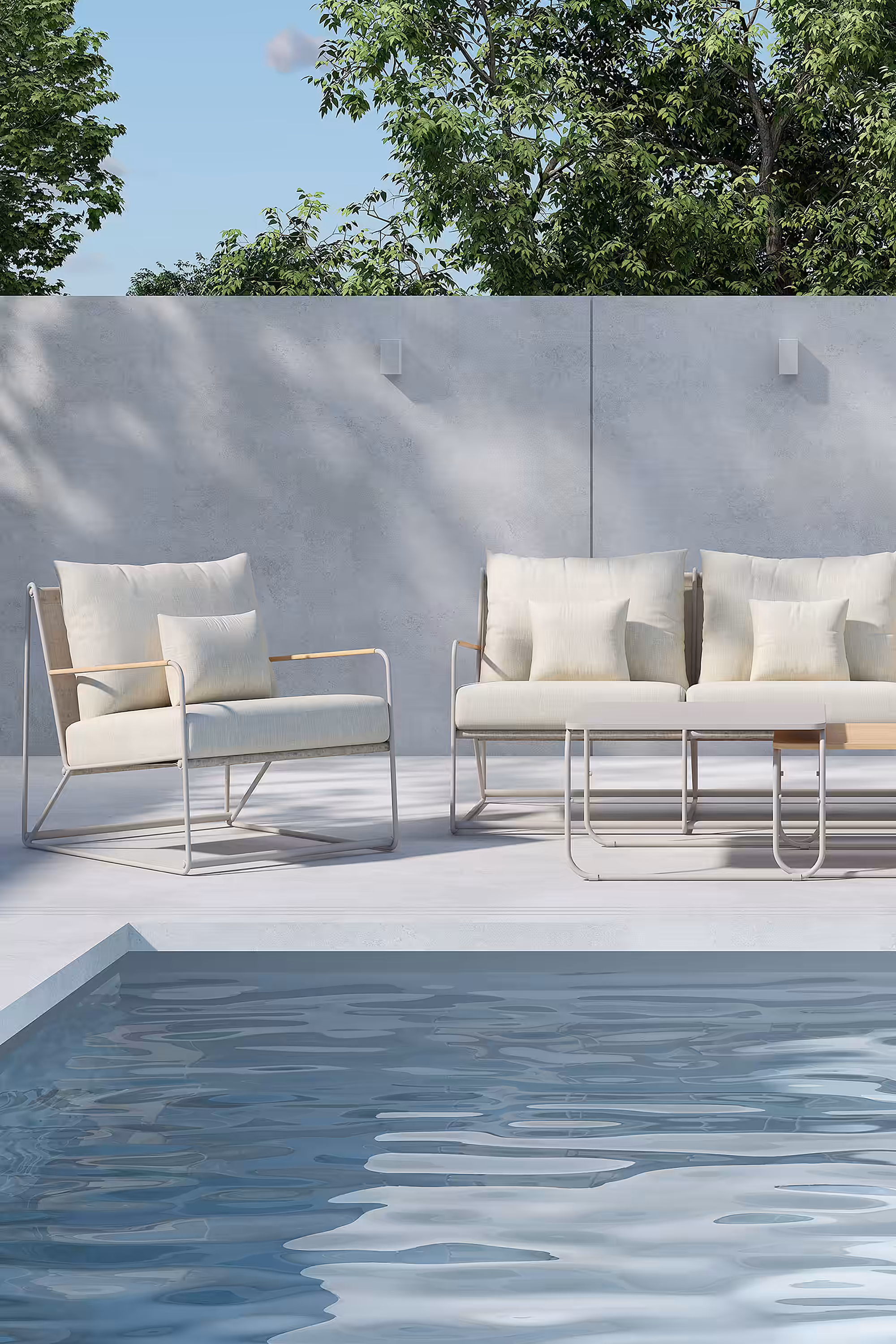 Palazzo Outdoor Lounge Set, Beige image 3