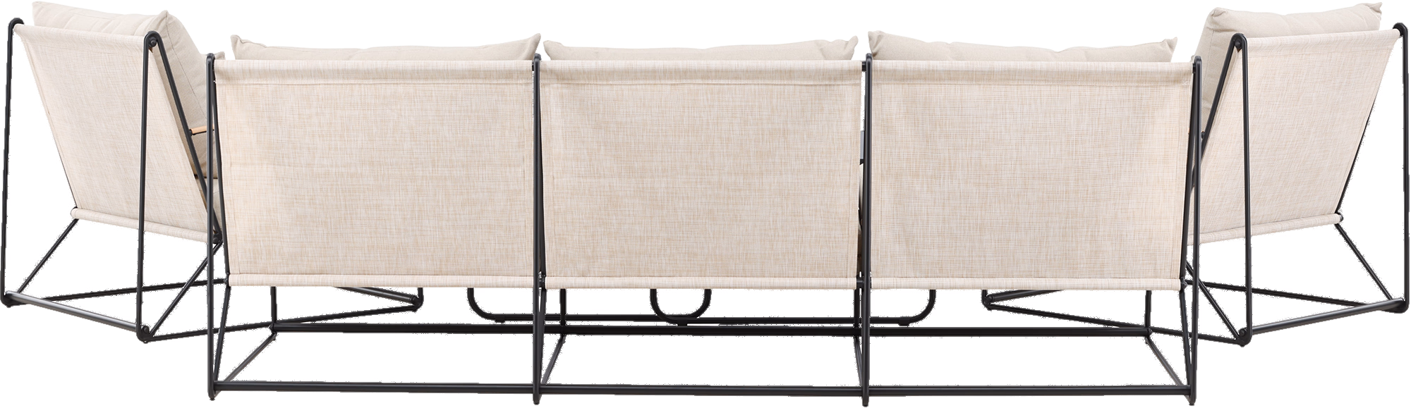 Palazzo Outdoor Lounge Set, Black, Beige image 6