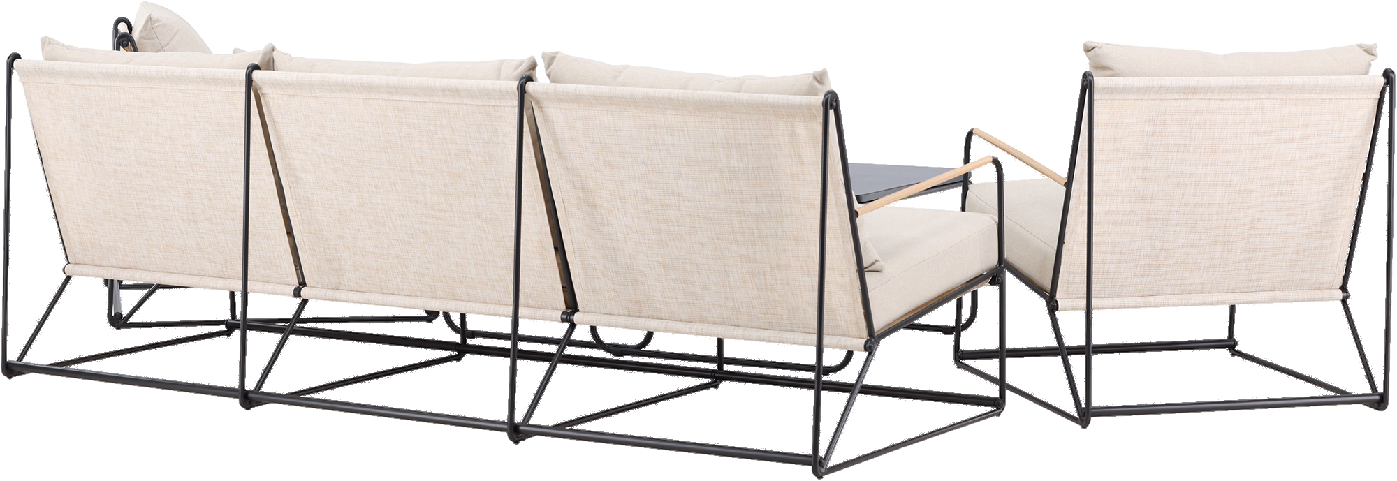 Palazzo Outdoor Lounge Set, Black, Beige image 7
