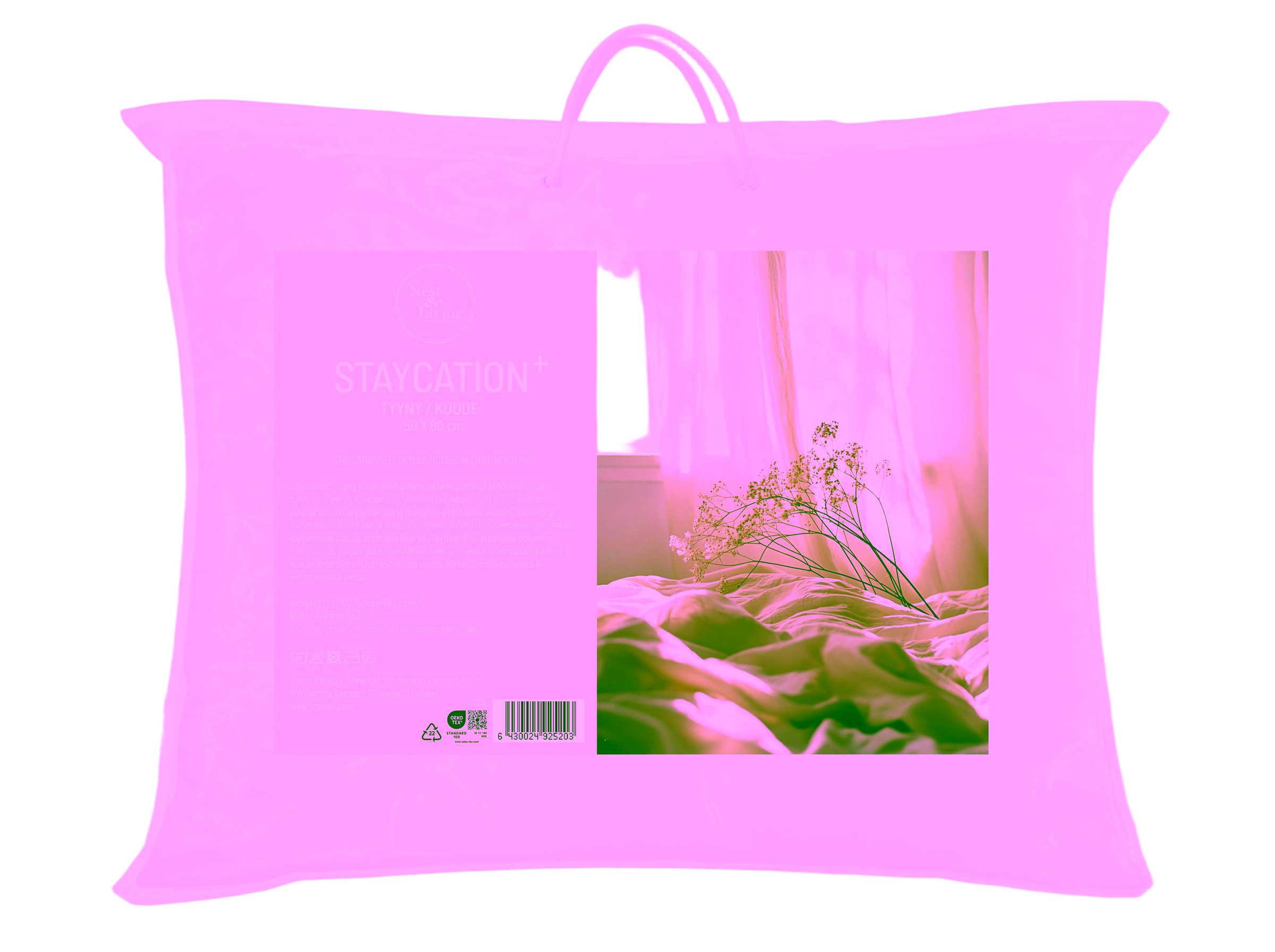 Staycation Pillow, White image 2