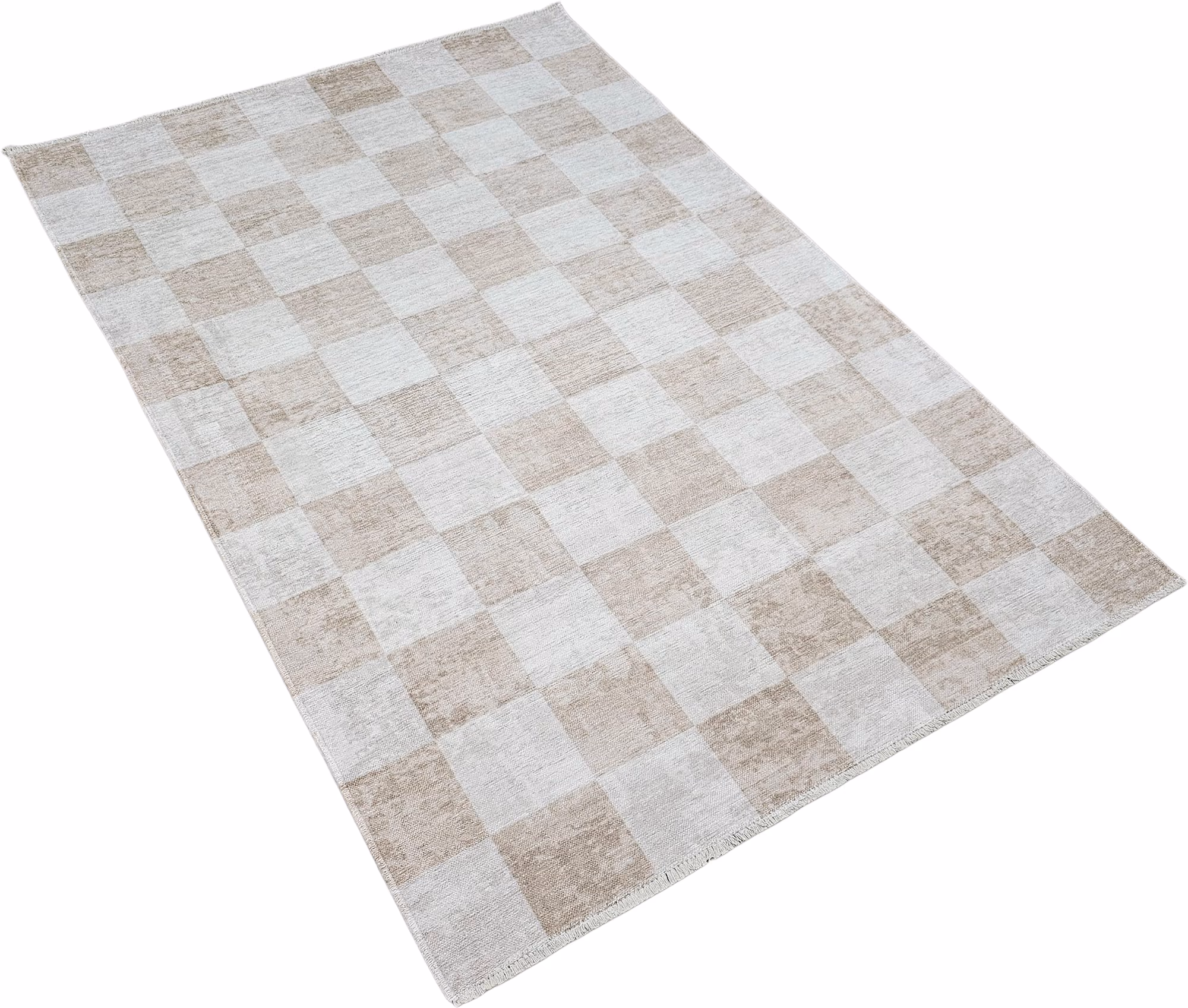 Ruutu Rug, Beige image 7