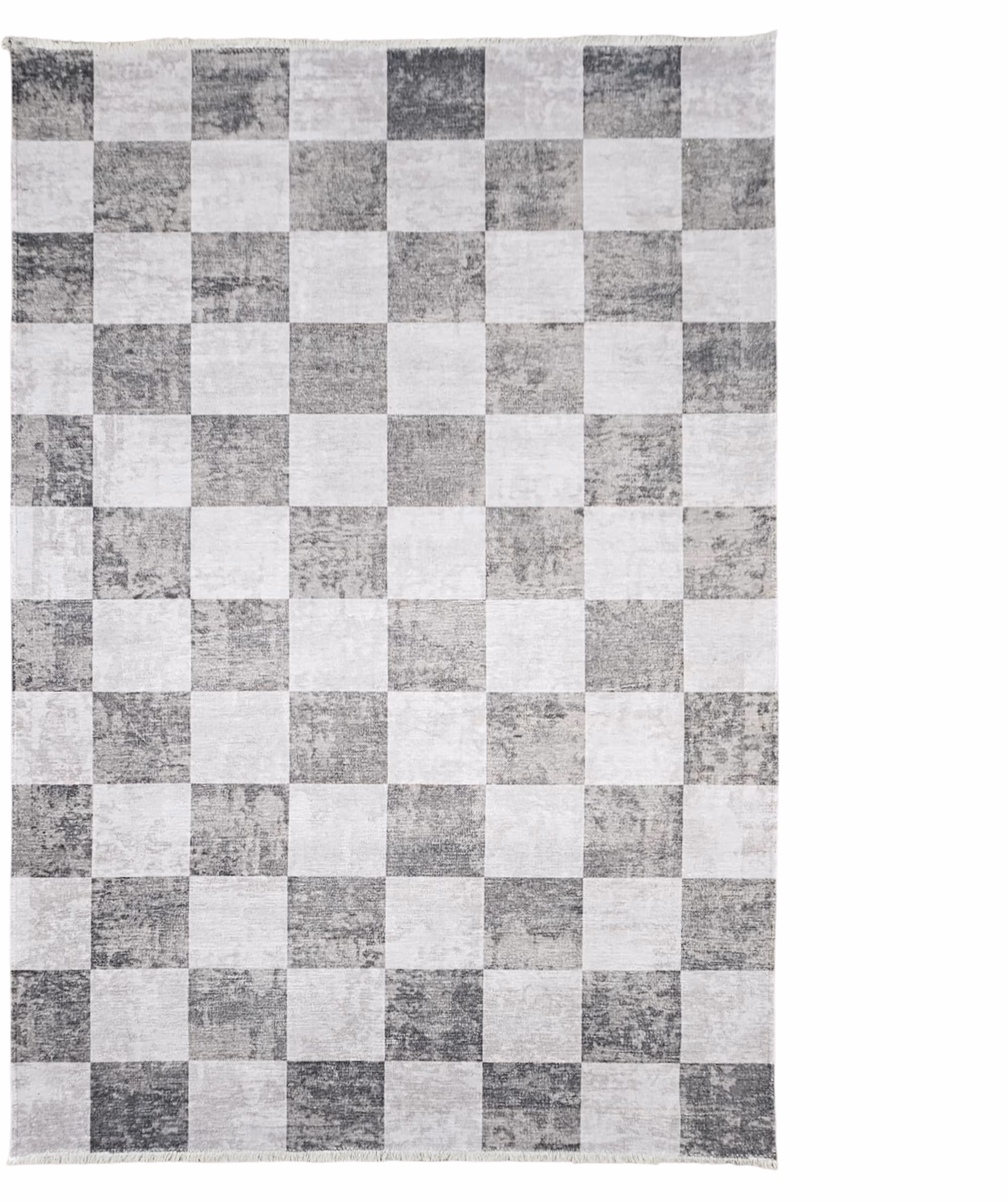 Ruutu Rug, Grey image 11