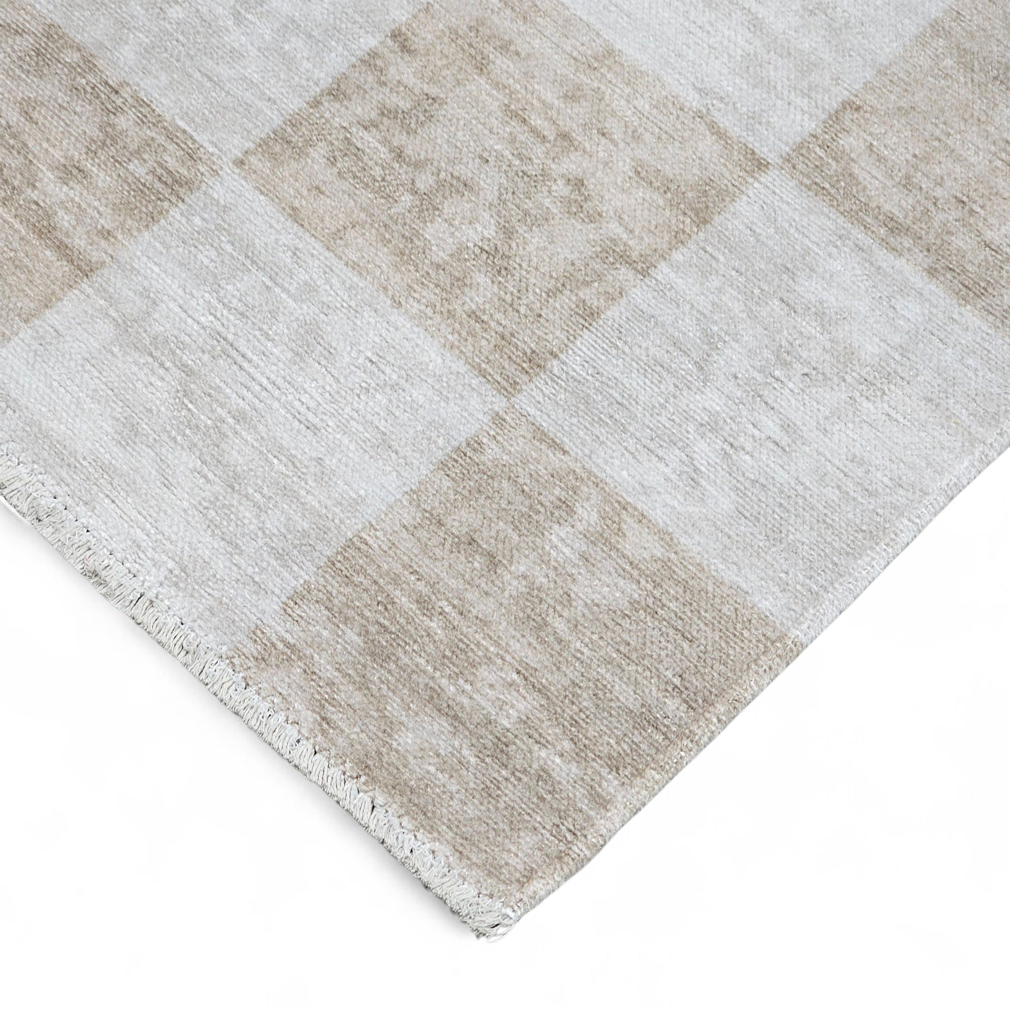 Ruutu Rug, Beige image 5