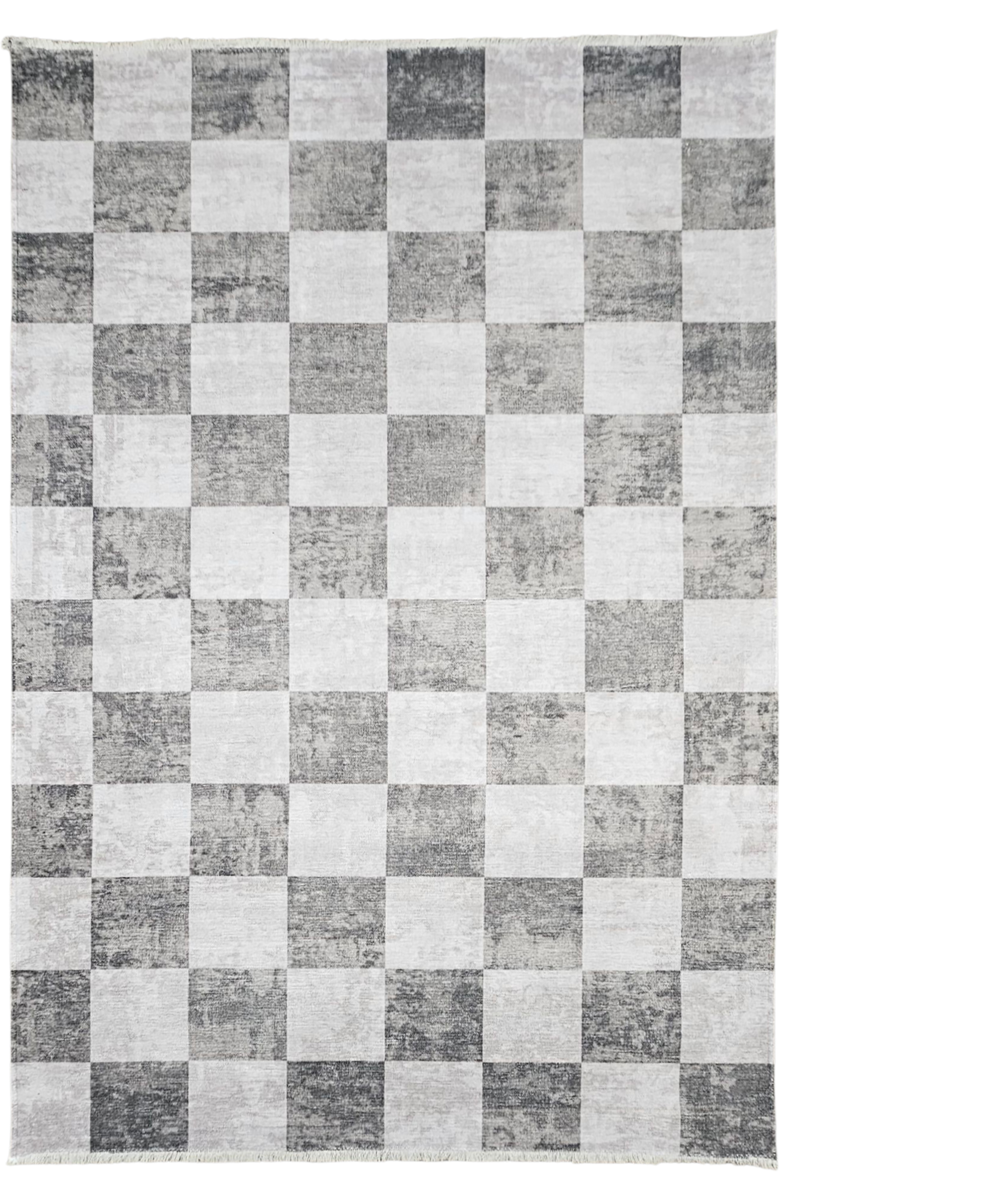 Ruutu Rug, Grey image 7