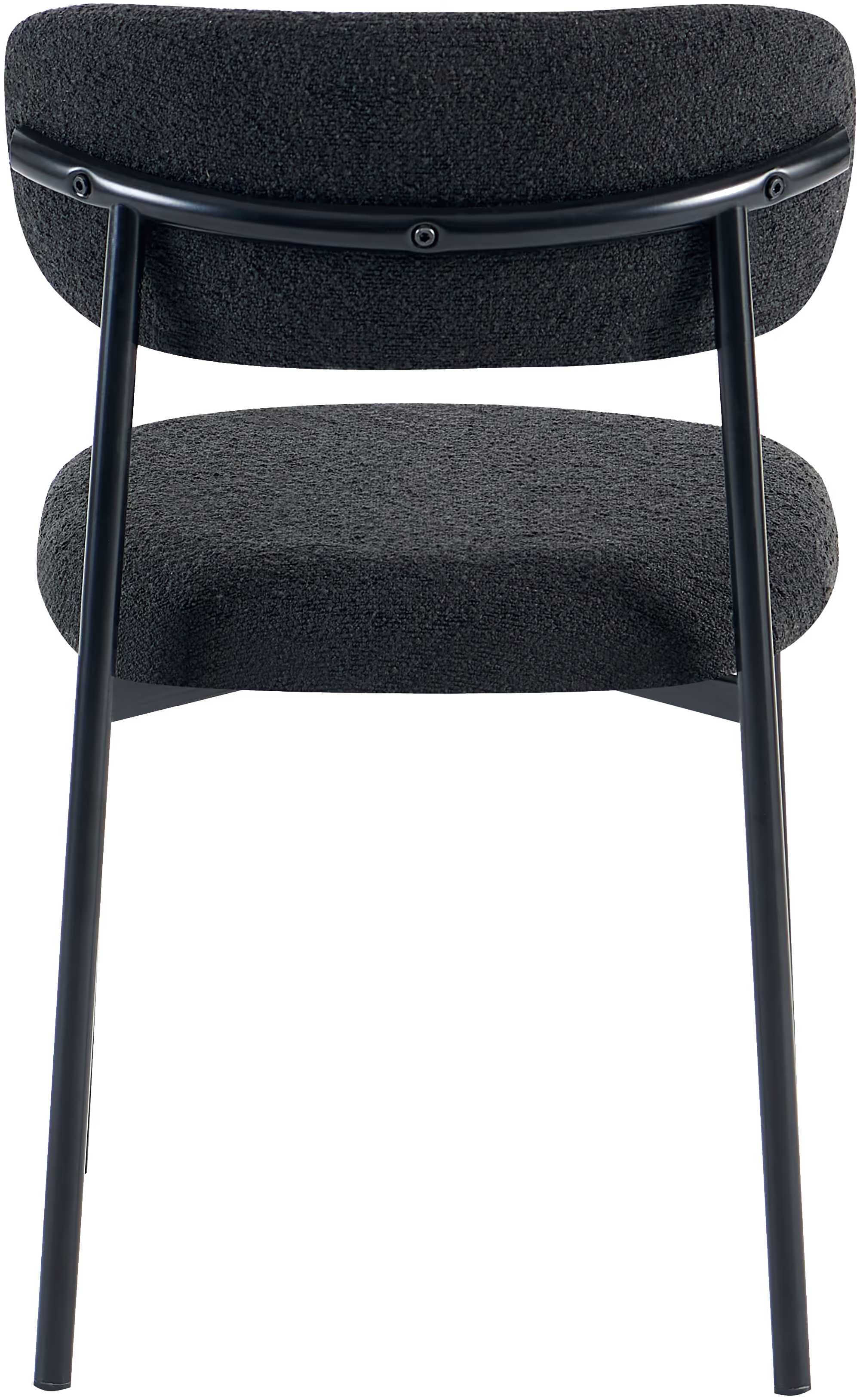 Bow dining table chair black thumbnail