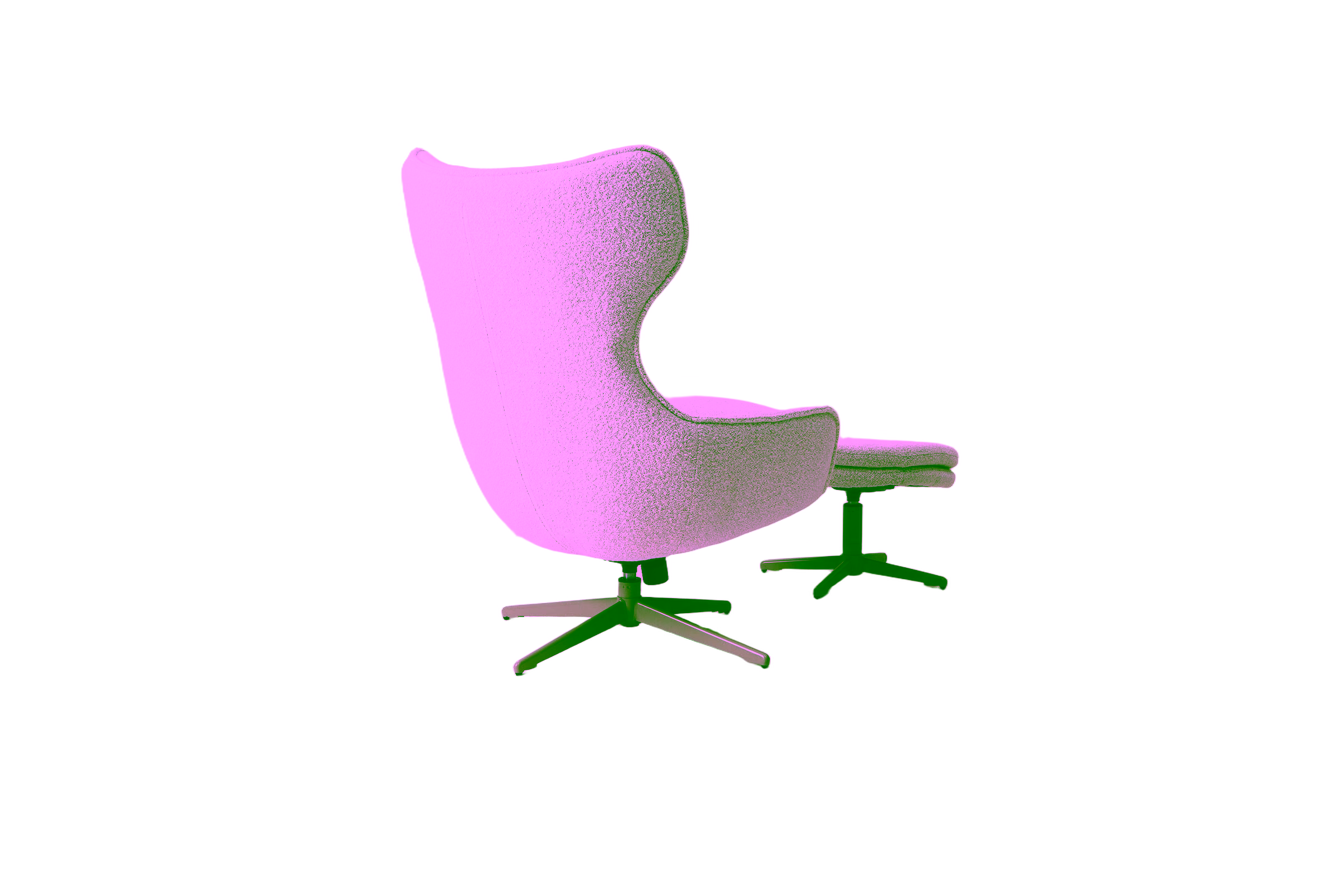 Breeze Recliner with Footstool, Beige image 2