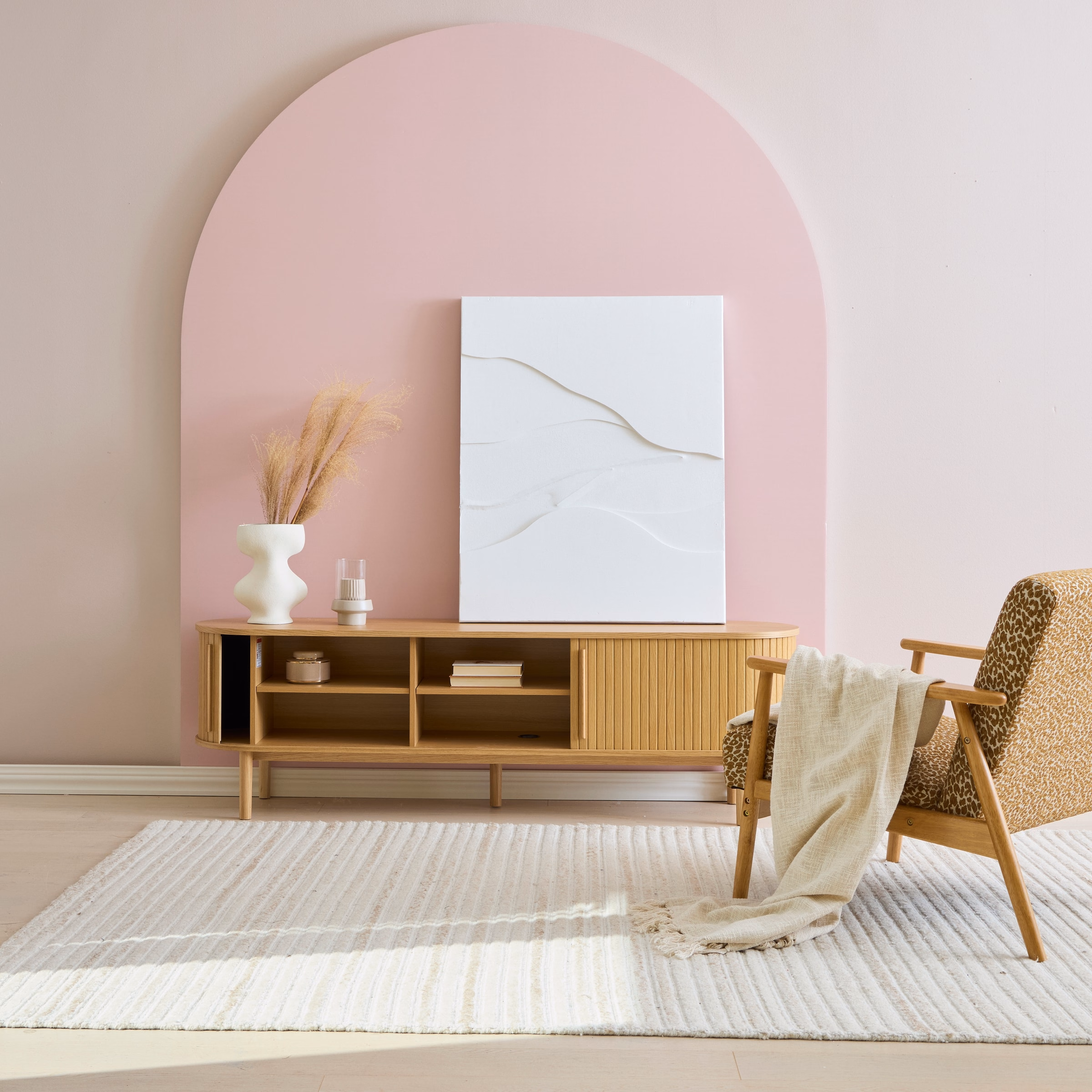 Meta TV Stand, Beige image 5