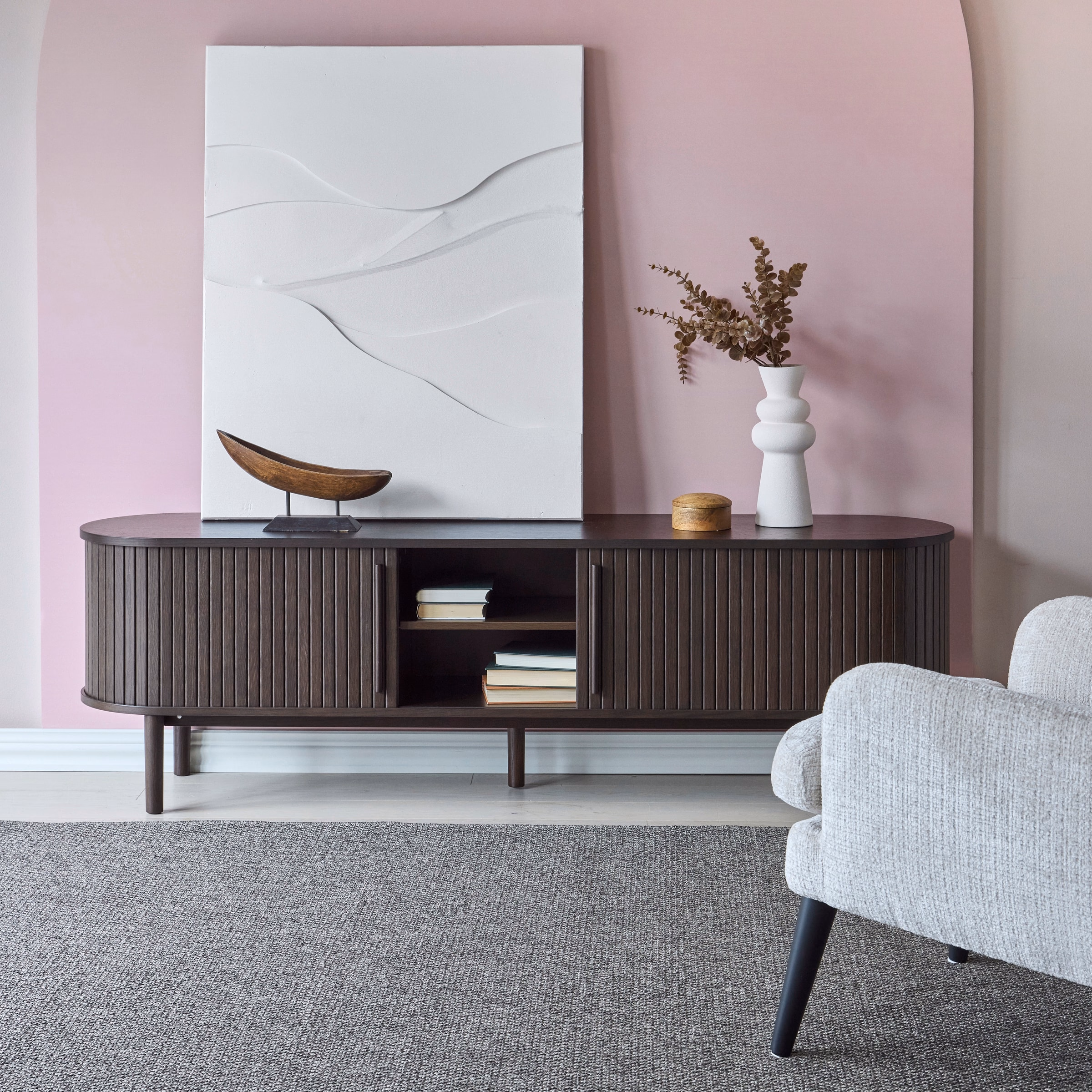 Meta TV Stand, Brown image 5
